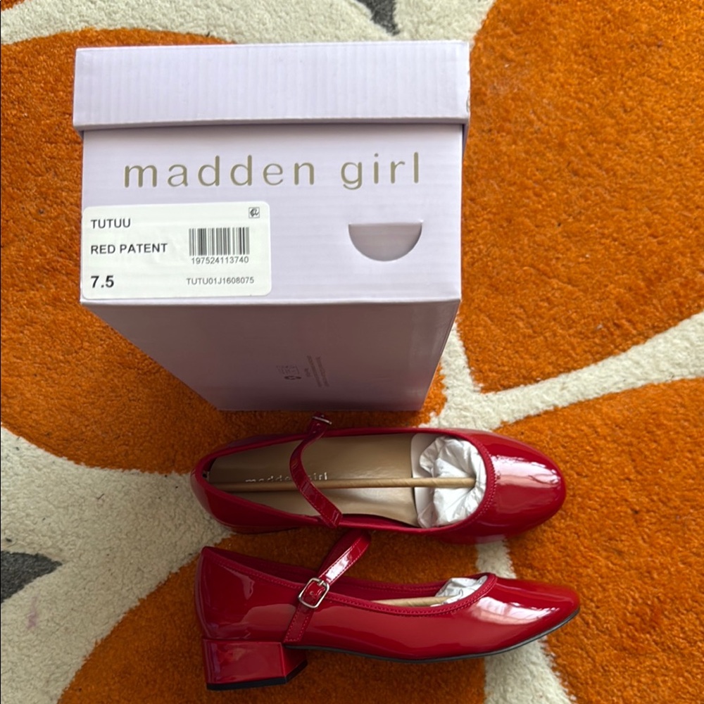 Madden Girl Red Mary Jane Low Heels